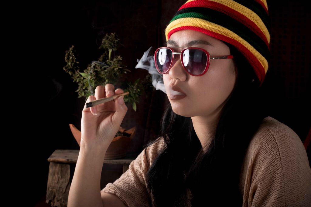 beautiful-asia-women-smoking-cigarettes-at-cannabis-creative process